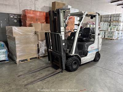 2014 Nissan MAP1F2A25LV 4,100 LB Warehouse Forklift Lift Truck LPG bidadoo