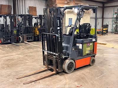 2021 Toyota 8FBC18U 3,000 lb Class Electric Warehouse Forklift Lift bidadoo