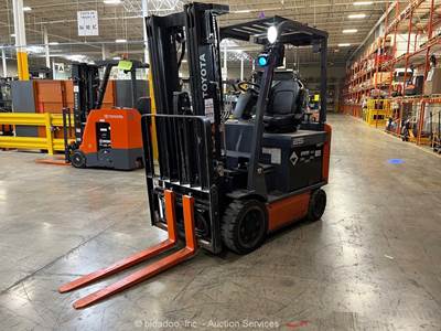 2019 Toyota 8FBCU25 4,300 lbs Electric Warehouse Industrial Forklift 48V bidadoo