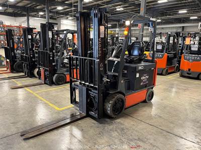 2015 Toyota 8FBCU30 6,000 lb Class Electric Warehouse Forklift Lift bidadoo