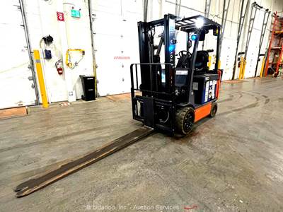 2020 Toyota 8FBCU30 6,000 lbs Warehouse Electric Forklift Lift Truck bidadoo