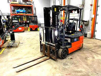 2018 Toyota 8FBE20U 3,550 lbs Electric 3 Wheel Electric Forklift Lift bidadoo