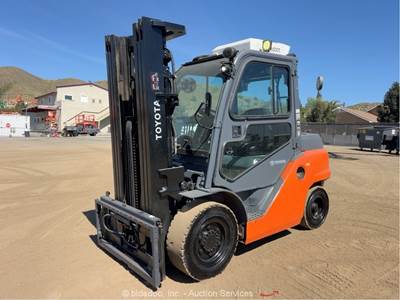 2019 Toyota 8FD40U 9,000 lb Industrial Warehouse Forklift Lift Truck Cab bidadoo