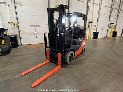 2021 Toyota 8FGCU20 4,000 lbs Industrial Warehouse Forklift Truck LPG bidadoo