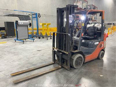 2011 Toyota 8FGCU25 5,000 lb Warehouse Industrial Forklift Lift Truck bidadoo