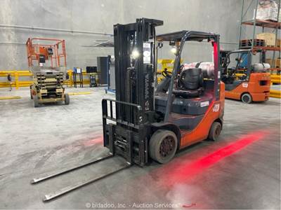 2018 Toyota 8FGCU25 5,000 lb Warehouse Industrial Forklift Lift Truck bidadoo