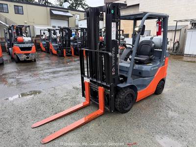2021 Toyota 8FGCU25 5,000 lbs Class Warehouse Forklift Lift Truck LPG bidadoo