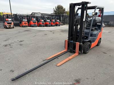 2021 Toyota 8FGCU25 1,200 lbs Carpet Warehouse Forklift Lift Truck LPG bidadoo