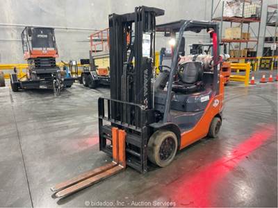 2018 Toyota 8FGCU25 5,000 lb Warehouse Industrial Forklift Lift Truck bidadoo