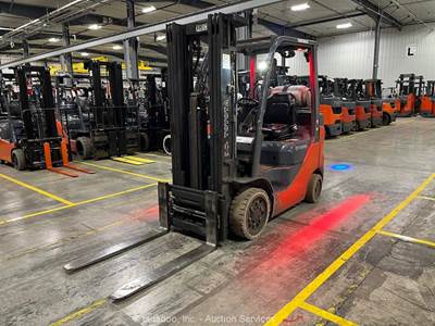 2021 Toyota 8FGCU25 5,000 lbs Industrial Warehouse Forklift Truck LPG bidadoo