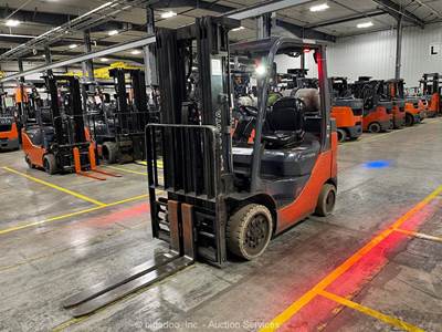2021 Toyota 8FGCU25 5,000 lbs Industrial Warehouse Forklift Truck LPG bidadoo