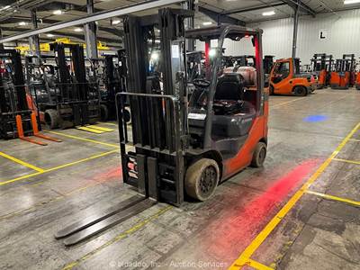 2021 Toyota 8FGCU25 5,000 lbs Industrial Warehouse Forklift Truck LPG bidadoo