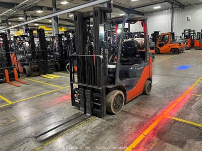 2021 Toyota 8FGCU25 5,000 lbs Industrial Warehouse Forklift Truck LPG bidadoo