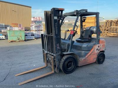 2008 TOYOTA 8FGU25 5,000 lbs Forklift Warehouse Industrial Lift Truck bidadoo