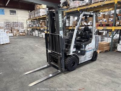 2010 UniCarriers MAP1F2A25LV 5,000 lbs Warehouse Forklift Truck LPG bidadoo