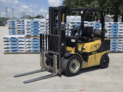 2019 Yale GLP060VXNESE087 6,000 lbs Warehouse Forklift Lift Truck LPG bidadoo