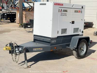2022 Airman SDG25S-8E1 S/A 20kW Towable Generator 25kVA Genset Isuzu bidadoo