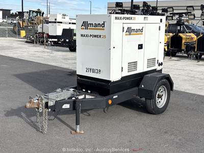 2021 Allmand Maxi-Power 25 20 kW Towable Generator Isuzu 25 kVA Genset bidadoo