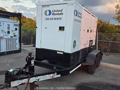 2019 Cummins C100D2RE 100kW Towable Generator 125 kVA Trailer -Parts/Repair