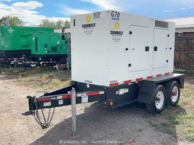 2016 Doosan G70WCU-3A-T4I T/A Towable Diesel 70kVA Generator 56kW Genset bidadoo