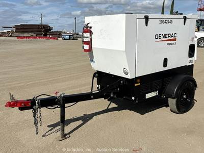 2019 Generac MDG25IF4 20kW Towable Diesel Generator 25kVA Genset Trailer bidadoo