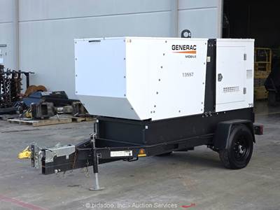 2022 Generac MDG75DF4 60kW Towable Generator GenSet Diesel Deere 75kVA bidadoo