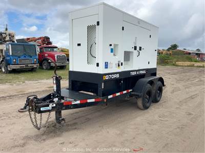 2021 JCB G70RS T/A 70kVA Towable Generator 56kW Diesel 3-Phase Genset bidadoo