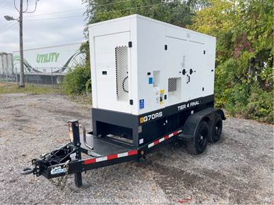 2021 JCB G70RS T/A 56kW Towable Generator 70kVA Genset Tier 4 Final bidadoo