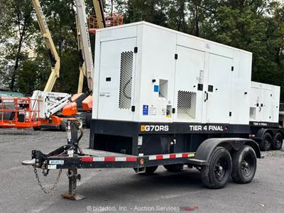 2021 JCB G70RS T/A 56kW Towable Generator 70kVA Genset Tier 4 Final bidadoo