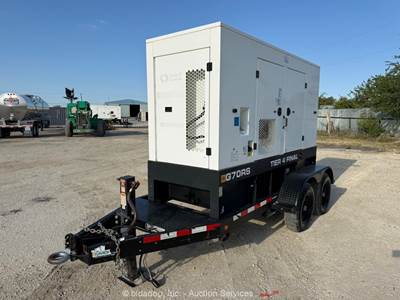 2021 JCB G70RS T/A 56kW Towable Generator 70kVA Genset Tier 4 Final bidadoo