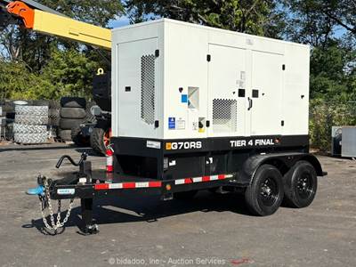 2021 JCB G70RS T/A 56kW Towable Generator 70kVA Genset Tier 4 Final bidadoo