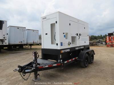 2021 JCB G70RS T/A 56kW Towable Generator 70kVA Genset Tier 4 Final bidadoo