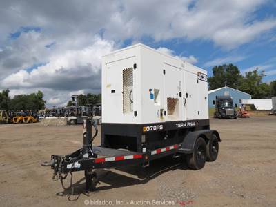 2021 JCB G70RS T/A 70kVA Towable Diesel Generator 56kW 3-Phase Genset bidadoo