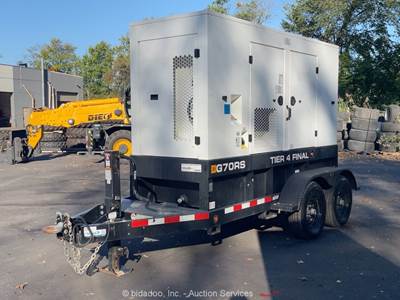 2021 JCB G70RS T/A 56kW Towable Generator 70kVA Genset Tier 4 Final bidadoo