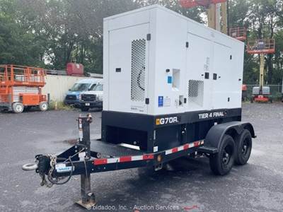 2021 JCB G70RS T/A 56kW Towable Generator 70kVA Genset Tier 4 Final bidadoo