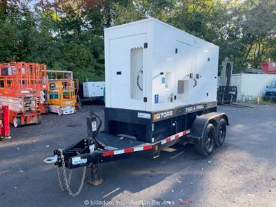 2021 JCB G70RS T/A 56kW Towable Generator 70kVA Genset Tier 4 Final bidadoo