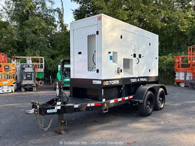 2021 JCB G70RS T/A 56kW Towable Generator 70kVA Genset Tier 4 Final bidadoo