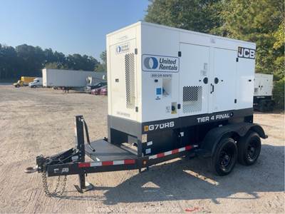 2020 JCB G70RS T/A Towable 70kVA Diesel Generator 56kW 3-Phase Genset bidadoo