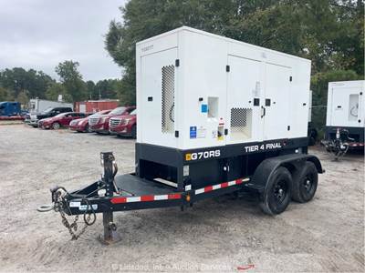 2021 JCB G70RS T/A 56kW Towable Generator 70kVA Genset Tier 4 Final bidadoo