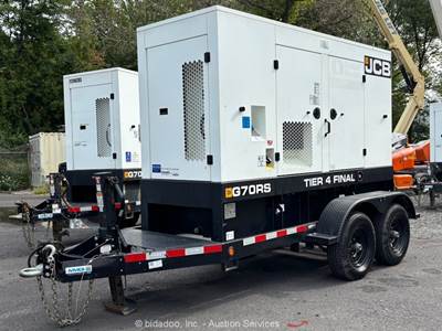 2021 JCB G70RS 56Kw 70Kva Tier 4F Towable Diesel Generator Auto bidadoo