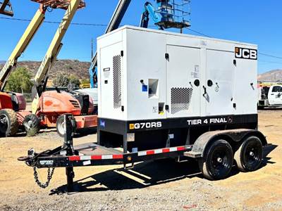 2021 JCB G70RS T/A 56kW Towable Generator 70kVA Genset Tier 4 Final bidadoo