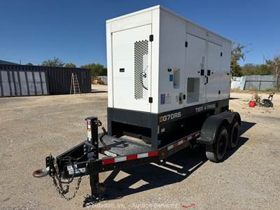 2021 JCB G70RS T/A 56kW Towable Diesel Generator 70kVA GenSet -Parts/Repair