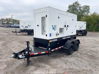 2021 JCB G70RST4F T/A 56kW Towable Generator 70kVA Genset Tier 4 Final bidadoo