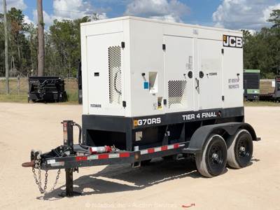 2021 JCB G70RST4F T/A Towable 56kW Generator GenSet Tier 4F Diesel 70kVA bidadoo