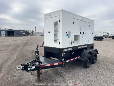 2021 JCB G70RST4F 56kW Towable Diesel Generator 70kVA Auto Start T/A bidadoo