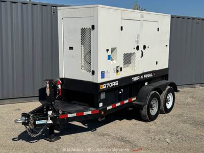 2021 JCB G70RST4F T/A 56kw Towable Diesel Generator 70kVA Genset Tier 4 bidadoo