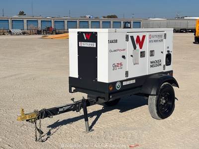 2022 Wacker Neuson G25 25kVA Towable Generator Genset 20kW Kohler Diesel bidadoo