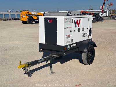 2022 Wacker Neuson G25 25kVA Towable Generator Genset 20kW Diesel bidadoo
