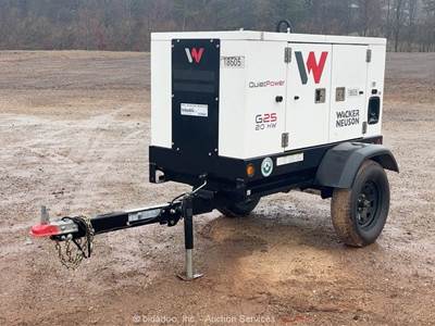 2022 Wacker Neuson G25 20kW S/A Towable Generator 25kVA Genset Diesel bidadoo