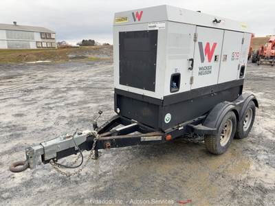 2019 Wacker Neuson G70 T4F 58kW Towable Generator GenSet Trailer 72 kVA bidadoo